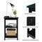 Modern End Table with Double Shelf Storage and Round Corner Design